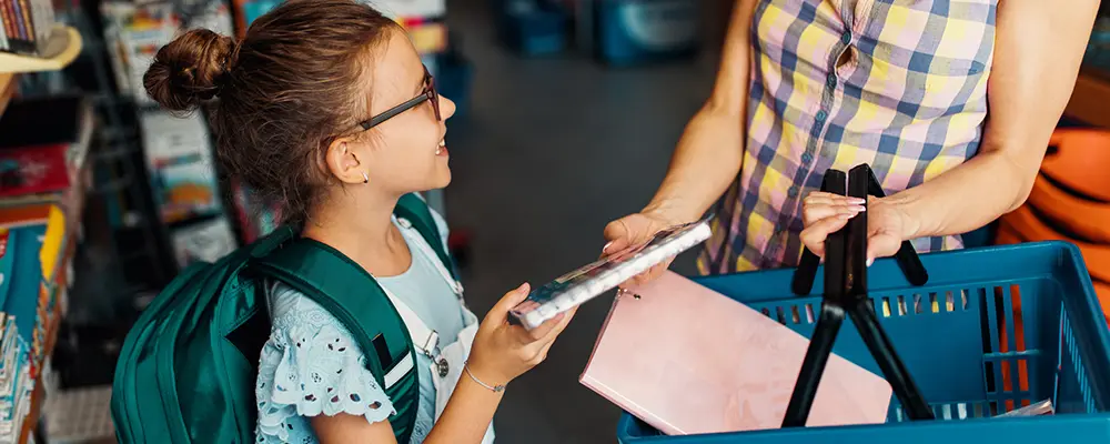 Acheter les fournitures scolaires