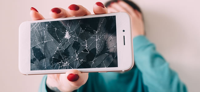 Smartphone cassé