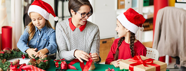 Activité et recyclage noël