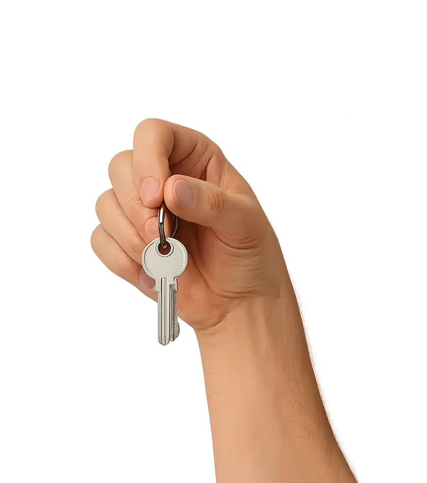 Main tenant une clef
