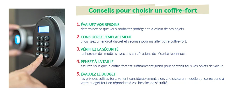 Infographie : choisir son coffre fort